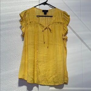 Yellow Ruffled Blouse by Lucky Brand